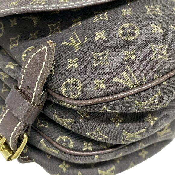 Auth LOUIS VUITTON Saumur M95227 Ebene Monogram Mini Lin MB1077 Shoulder Bag - Picture 3 of 16